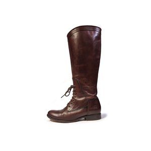 Frye Melissa Half Lace Up Equestrian Women's Boots - Color is Redwood VINTAGE